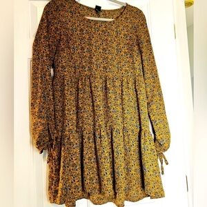 Gold Babydoll Dress XS